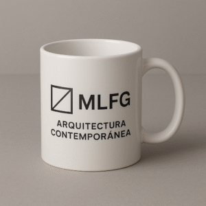Taza oficial MLFG — Arquitectura Contemporánea (330 ml)